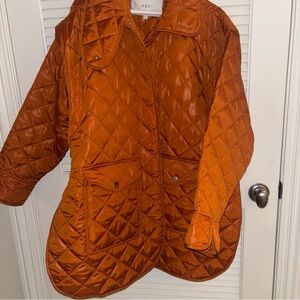 A.L.C. Women's Vibrant Orange Quilted Puffer Jacket